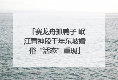 赛龙舟抓鸭子 岷江青神段千年东坡婚俗“活态”重现