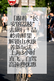 跟着“长安的荔枝”去旅行！品岭南鲜果，解锁山水康养新玩法，上海3小时直飞，自驾高速费优惠