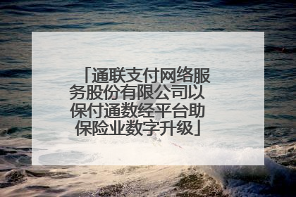 通联支付网络服务股份有限公司以保付通数经平台助保险业数字升级