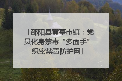 邵阳县黄亭市镇：党员化身禁毒“多面手” 织密禁毒防护网