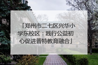郑州市二七区兴华小学东校区：践行公益初心促进普特教育融合