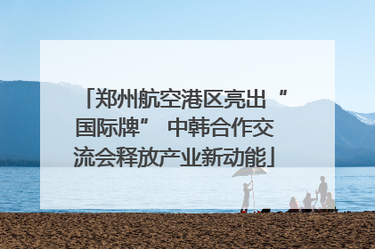 郑州航空港区亮出“国际牌” 中韩合作交流会释放产业新动能