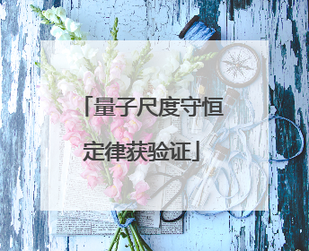 量子尺度守恒定律获验证