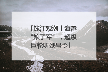 钱江观潮丨海港“娘子军”，超级巨轮听她号令