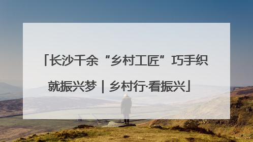 长沙千余“乡村工匠”巧手织就振兴梦｜乡村行·看振兴