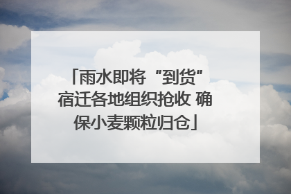 雨水即将“到货” 宿迁各地组织抢收 确保小麦颗粒归仓
