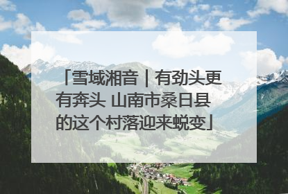 雪域湘音｜有劲头更有奔头 山南市桑日县的这个村落迎来蜕变