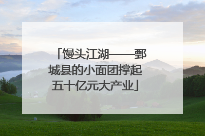 馒头江湖——鄄城县的小面团撑起五十亿元大产业