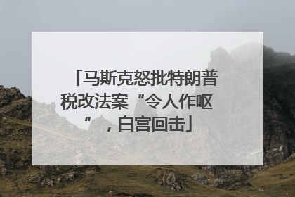 马斯克怒批特朗普税改法案“令人作呕”，白宫回击