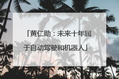 黄仁勋：未来十年属于自动驾驶和机器人