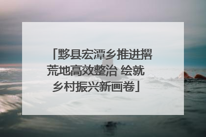 黟县宏潭乡推进撂荒地高效整治 绘就乡村振兴新画卷