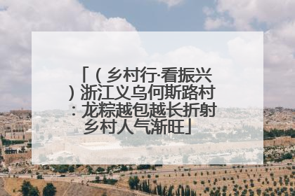 （乡村行·看振兴）浙江义乌何斯路村：龙粽越包越长折射乡村人气渐旺