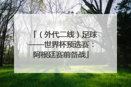 （外代二线）足球——世界杯预选赛：阿根廷赛前备战