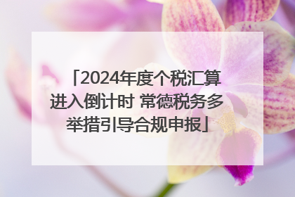 2024年度个税汇算进入倒计时 常德税务多举措引导合规申报