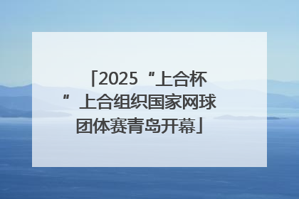 2025“上合杯”上合组织国家网球团体赛青岛开幕