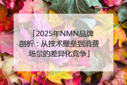 2025年NMN品牌剖析：从技术壁垒到消费场景的差异化竞争