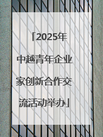 2025年中越青年企业家创新合作交流活动举办