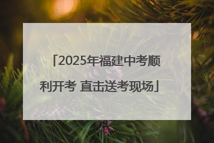 2025年福建中考顺利开考 直击送考现场