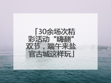 30余场次精彩活动“嗨翻”双节，端午来盐官古城这样玩