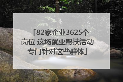 82家企业3625个岗位 这场就业帮扶活动专门针对这些群体