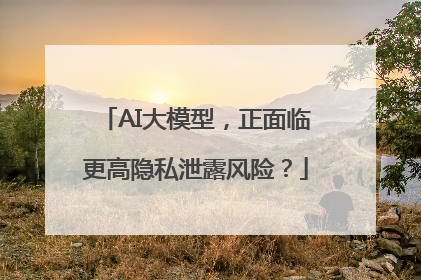 AI大模型，正面临更高隐私泄露风险？